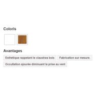 Clôture PVC CL 21 / TYPE 21 - CG Pro - Lisses 100 x 20 mm - Poteau 96 x 96 mm - Hauteur 430 à 2030 mm_1