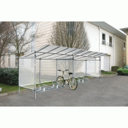 Abri vélo ouvert eco / structure en aluminium / toiture en polycarbonate / pour 5 vélos_1