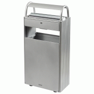 Cendrier corbeille - 12L/60L - Kopa - acier poudré anti-UV et grille écrase-mégots inox_1