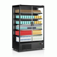 Vitrine réfrigérée PC1250B - 2 portes vitrées, 3,14 m² de surface, noir RAL9005, garantie 2 ans_1