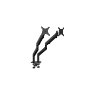 Bras articulé double pour écran - Hauteur ajustable 24 cm - Rotation 360° - Support VESA 75/100 mm_1