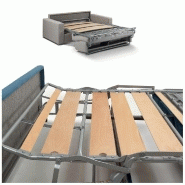 CANAPÉ CONVERTIBLE EXPRESS ALLURE MATELAS MÉMORY  20 CM   LATTES 140 CM MONO ASSISE TISSU TWEED ROUGE_1