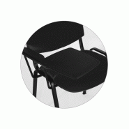 Chaise de collectivité empilable avec tablette écritoire - structure en acier et revêtement tissu acrylique_1