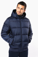 Veste unisexe ripstop recyclée à capuche - Tissu déperlant et intérieur matelassé - Réf: K6166_1