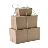 Ballotin kraft intérieur kraft 250g 12x6x6cm - paquet de 50_1