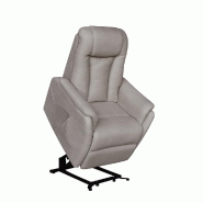 Fauteuil relax releveur NERSAC bi-moteur - microfibre mastic - confort ergonomique avec télécommande_1