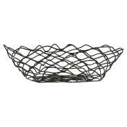 Panier finger food ovale en acier noir 24x15,2x7cm_1