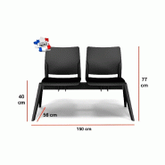 Poutre d'accueil en polypropylène Adela - Sokoa - 2 places_1