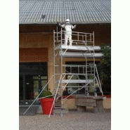 Échafaudage roulant aluminium Totem 2 Box 250 - Comabi SNC - hauteur de travail max. 9,85 m - liaison échelon/montant sertie_1