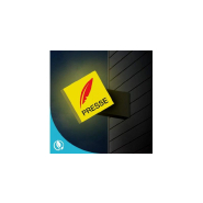 Enseigne drapeau Presse - signalisation lumineuse pour kiosque à journaux_1