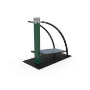 Equipement de fitness extérieur - Tapis de course Denfit Gym - 8065059 - Hags - Vert, montage sur dalle ou plot béton_1