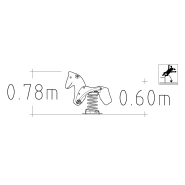 Jeu sur ressort Lucky 1 place - Réf 8046143 - Hags, rouge, fondation à enterrer_1