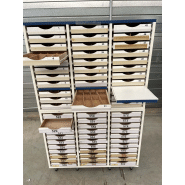 Meuble d'occasion de laboratoire avec 33 tiroirs - p21091174_1