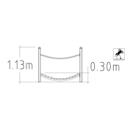 Passerelle pour parcours d'aventure UniMini - 8055426 - Hags - structure acier gris pour enfants 3-12 ans_1