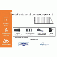 Portail autoporté barreaudage carré - 9000 / 2250_1