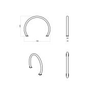 Range vélos RING - The Italian Lab - tube acier galvanisé Ø50 mm - dimensions L 740 x H 570 mm_1