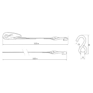 Set de 2 sangles à cliquet 27mm x 5,00m - crochets S caoutchoutés - Réf. 00290614 - Marque Thirard_1