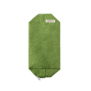 Trousse de toilette zippée - 100% chanvre - tissu 200 g/m² - couleur verte - poids 36 g_1