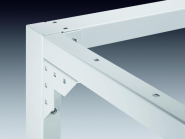 41004132.16V - Établi Cubio avec ossature réglable et demi-tablette - Lino - 2000x900x740-1140mm_1