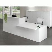 Banque d'accueil design avec accès PMR Z2 - Officity - 246, Droite, Blanc_2