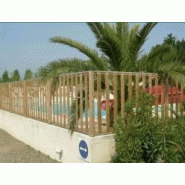 Barrière de piscine fixe antilles / structure en bois / longueur 1.80 m / hauteur 1.17 m