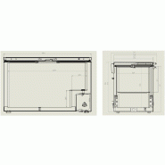 Congélateur bahut couvercle en inox 407 l l1316mm 7151.1110 COMBISTEEL_1