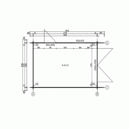 Garage simple bois hortensia 17 / 19.28 m² / toit double pente / porte battante / 5.54 x 3.48 x 2.56 m_1