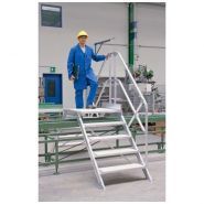 Passerelle - Gentner et Fils - inclinée à 45° avec double accès, largeur utile 800 mm et 2 escaliers_1