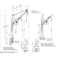 Potence de levage - Haacon France - charge admissible 550 kg - version zinguée ou inox - flèche réglable 800-1300 mm_1