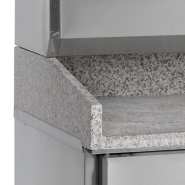 Table à pizza en acier inoxydable avec module pour garniture - Réf PT1300 + VK38-200_1