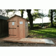 Toilette mobile autonome accessible PMR - cabine 160x160x210 cm avec rampe et palier_1