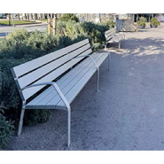 Banc public en aluminium - finition anodisée - piétement en fonte d'aluminium_1