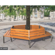 Banc tour d'arbre élégant et discret, adaptable autour d'arbres de toutes tailles - Ligne Silaos_1
