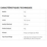 Clôture Perello - Cadiou Industrie - Hauteur maximum 1578 mm - PVC blanc, garantie 10 ans, entretien minimum_1