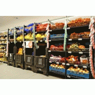 Rayonnage pratique pour la mise en valeur des fruits et légumes