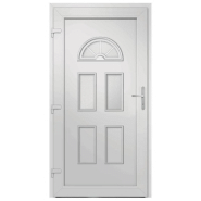 Vidaxl porte d'entrée blanc 88x190 cm pvc 3187909_1