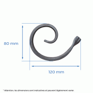 Volute H.120 x L.80 mm - plat 14 x 6mm_1