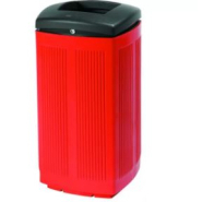 Corbeille publique Toscana - Polyéthylène haute densité - 60 litres - Anti-UV et anti-graffitis_1