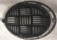 Couverture de trou d'homme ronde de fonte de couverture d'inspection de fer malléable d'oem avec le cadre_1