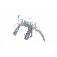 Structure multi-activités métallique Stellar Melilla - LD1EK0151 - Ludoparc - 2 tours en inox pour 25 enfants_1
