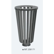 Corbeille élégante LOFOTEN 80 litres - design rare en tôle d'acier ou bois exotique, serrure et options personnalisables_1