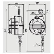 Équilibreur enrouleur 9502-9509 - câble inox - capacité 20 à 100 kg - course 2100 mm_1
