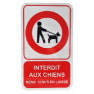 Panneaux Personnalisés Interdit aux Chiens - Signalisation de Sécurité - WP Signalisation_1
