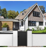 Portillon aluminium NICE - Portinice100170G - Gris anthracite RAL 7016 - Réversible et résistant_1