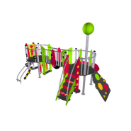 Structure multi-activités métallique Etnik - Kermadec sans poupée - LD1EK0220 - Ludoparc - 2 tours - Hauteur de chute libre 100 cm - 2-8 ans_1