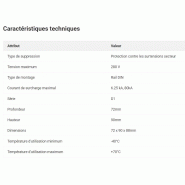 Dispositif de protection parafoudre/parasurtenseur - WJ Furse - 280 V D1 - série ESP-D1_1