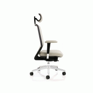 Fauteuil ergonomique Waldo en cuir régénéré - mécanisme synchrone 3 positions - soutien lombaire et appui-tête réglables_1