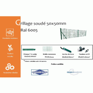 Grillage soudé maille 50x50mm Ral 6005 - 1000_1