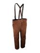 Pantalon bavette de soudage en cuir croûte marron - bretelles réglables - norme EN ISO 11611 et EN ISO 11612_1