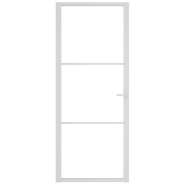Vidaxl porte intérieure 83x201,5 cm blanc verre esg et aluminium 350569_1